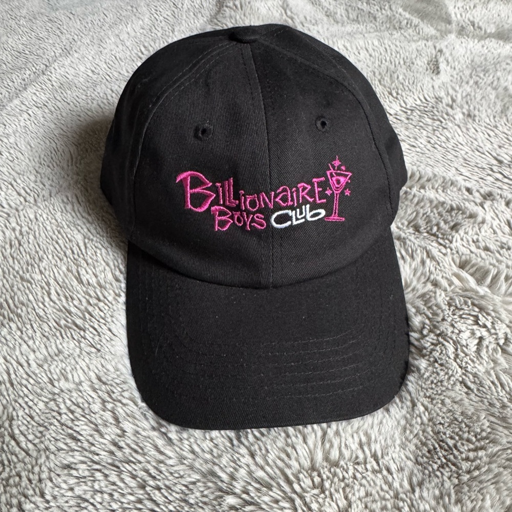 Billionaire Boys Club Black Cap with Pink Logo
